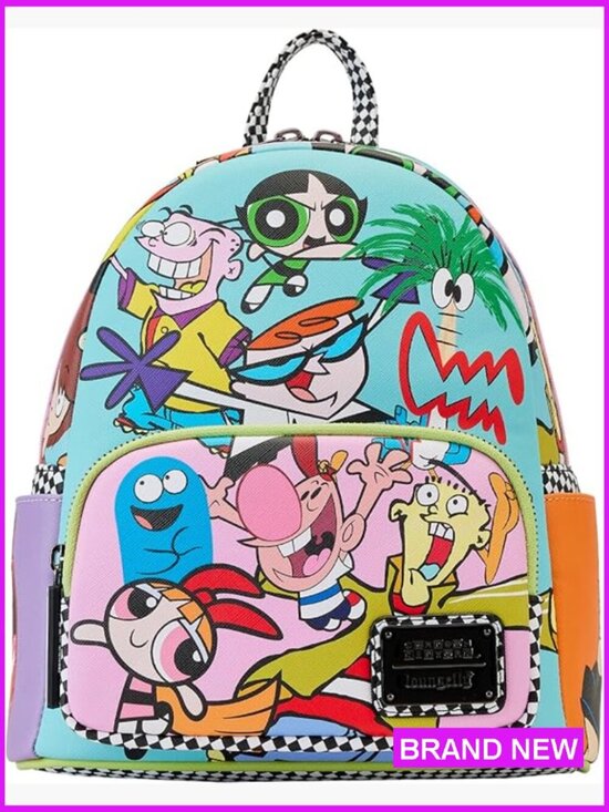 Retro Cartoon Mini Backpack Vegan Leather Adjustable Straps Y2K Trendy Daypack main image 6